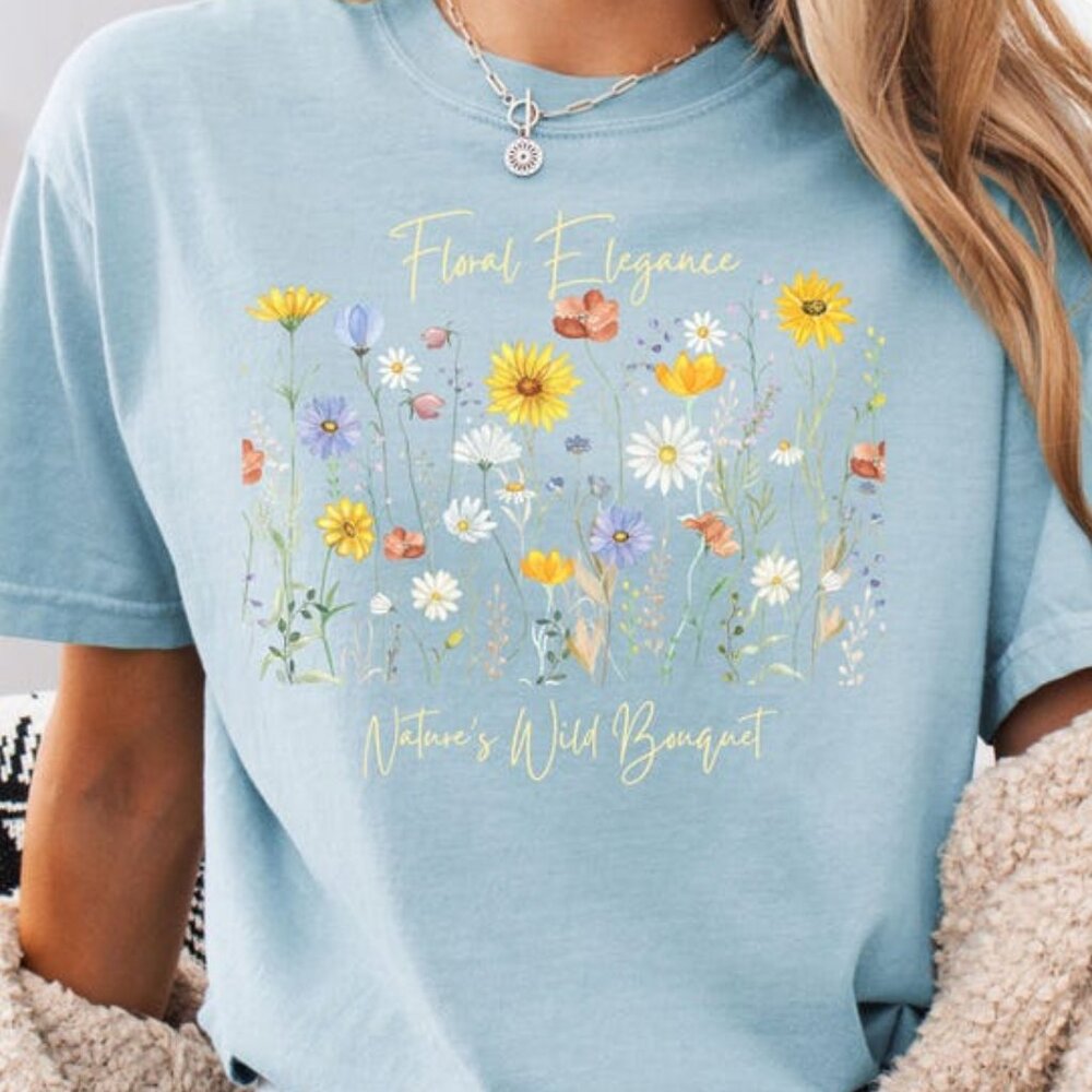 Wildflowers T-Shirt Flower Lover Gift, Gardening Gift Shirt